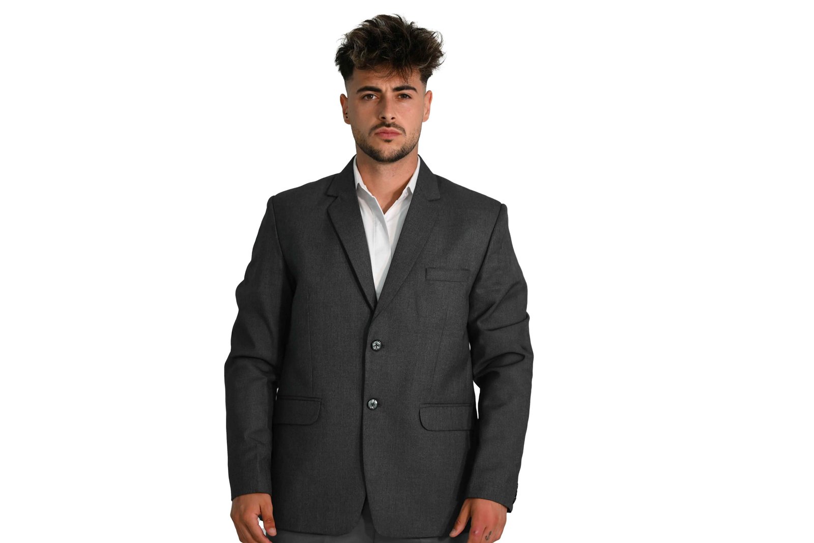 Blazer Set – modern long-sleeve blazer + pants (Trovin polyviscose suiting) Blazer Set – modern long-sleeve blazer + pants (Trovin polyviscose suiting)