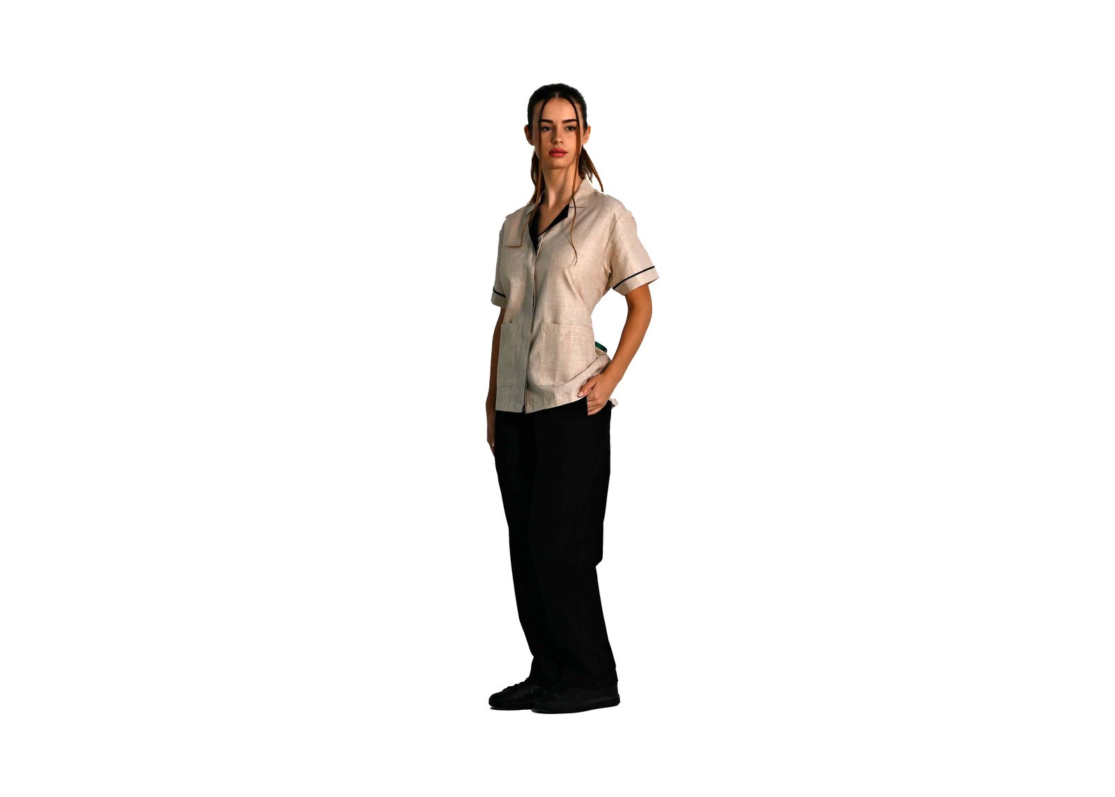 Workwear Set – loose-fit short-sleeve shirt & suiting pants