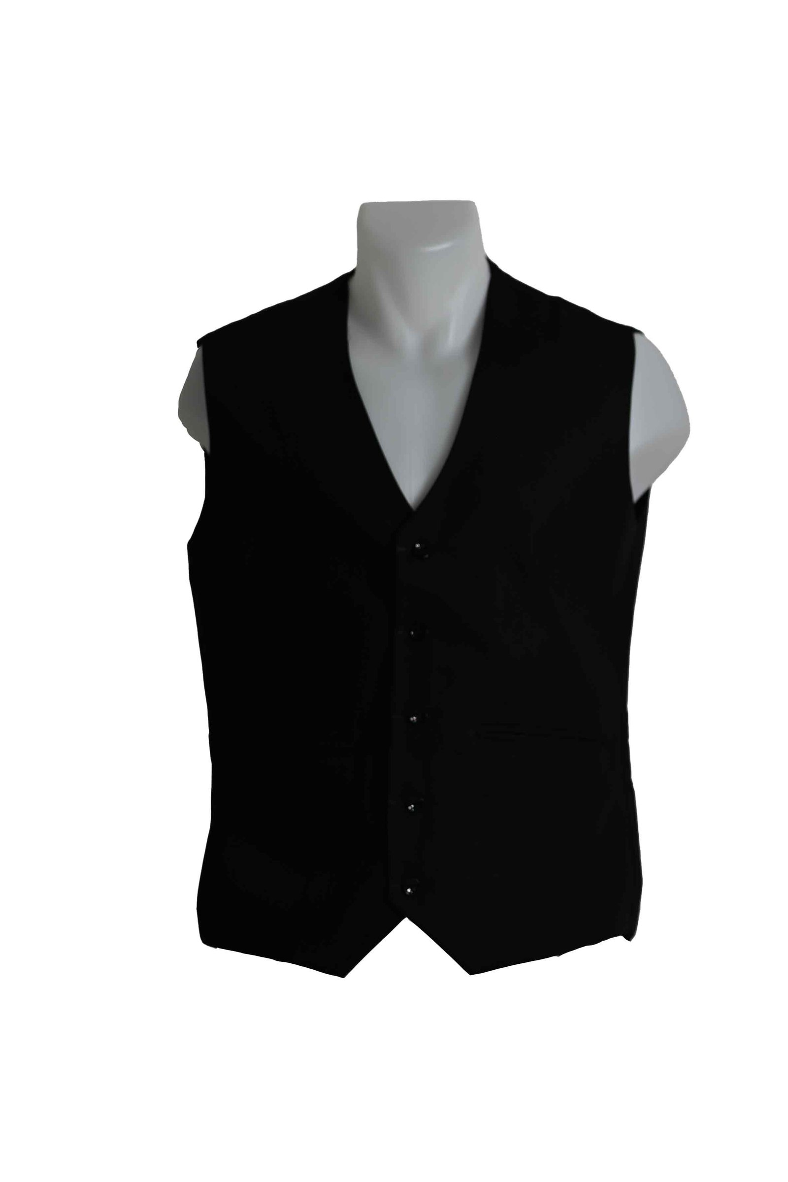 Hospitality vest for waitstaff uniforms, worn as part of a professional service outfit.