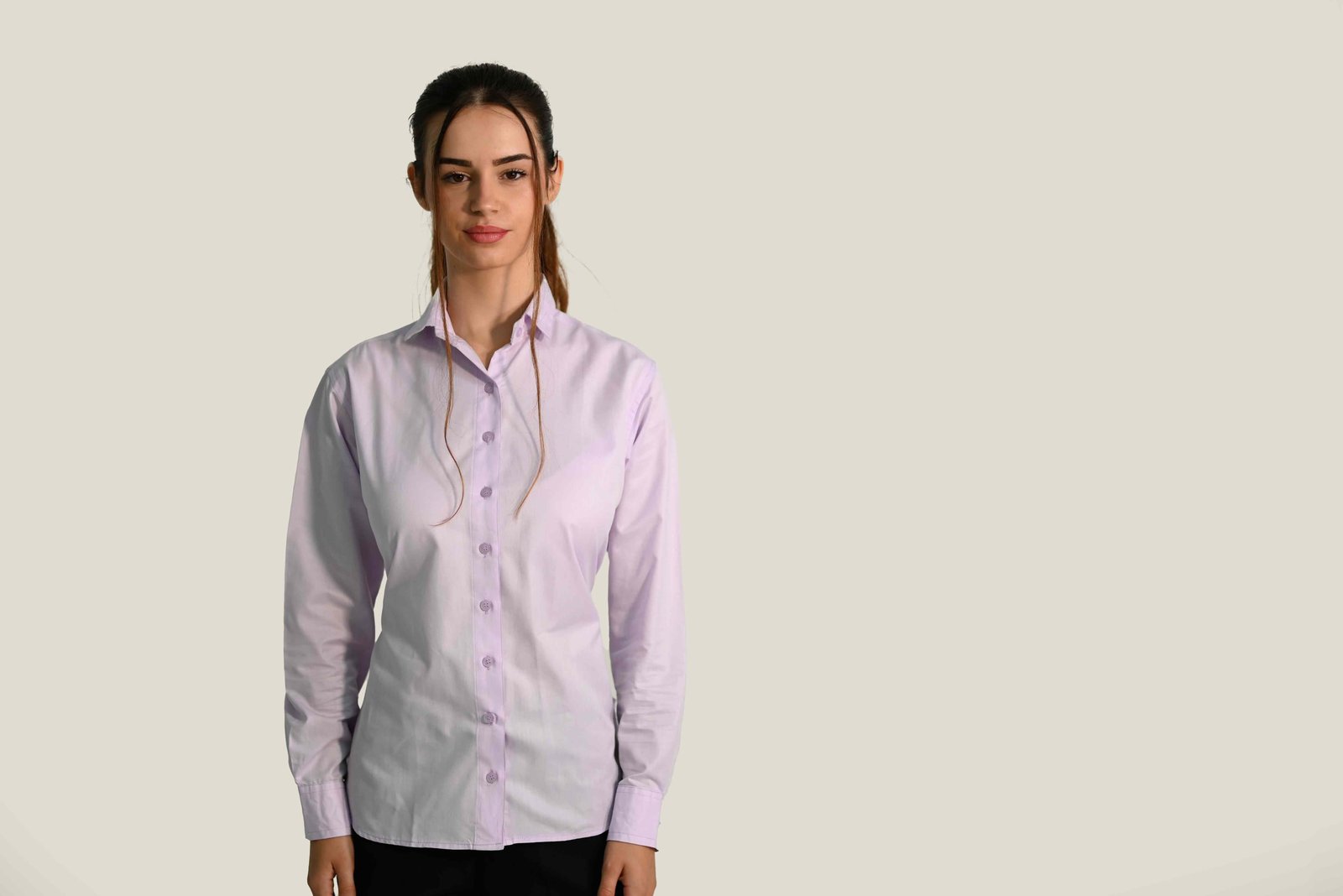 Long-Sleeve Dress Shirt – lightweight, wrinkle-resistant polycotton