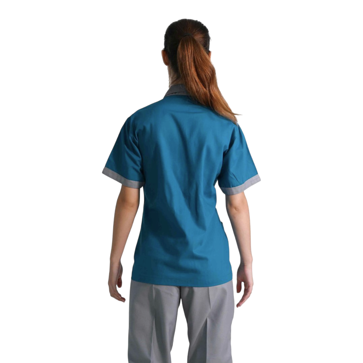 Camisa de manga corta mujer - con cuello clásico