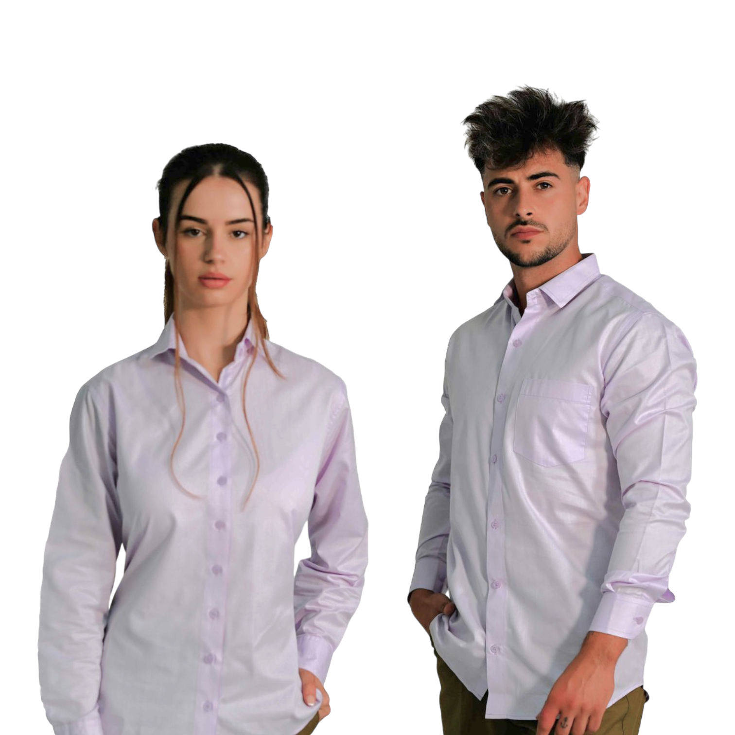 Camisa de vestir de manga larga clasica.