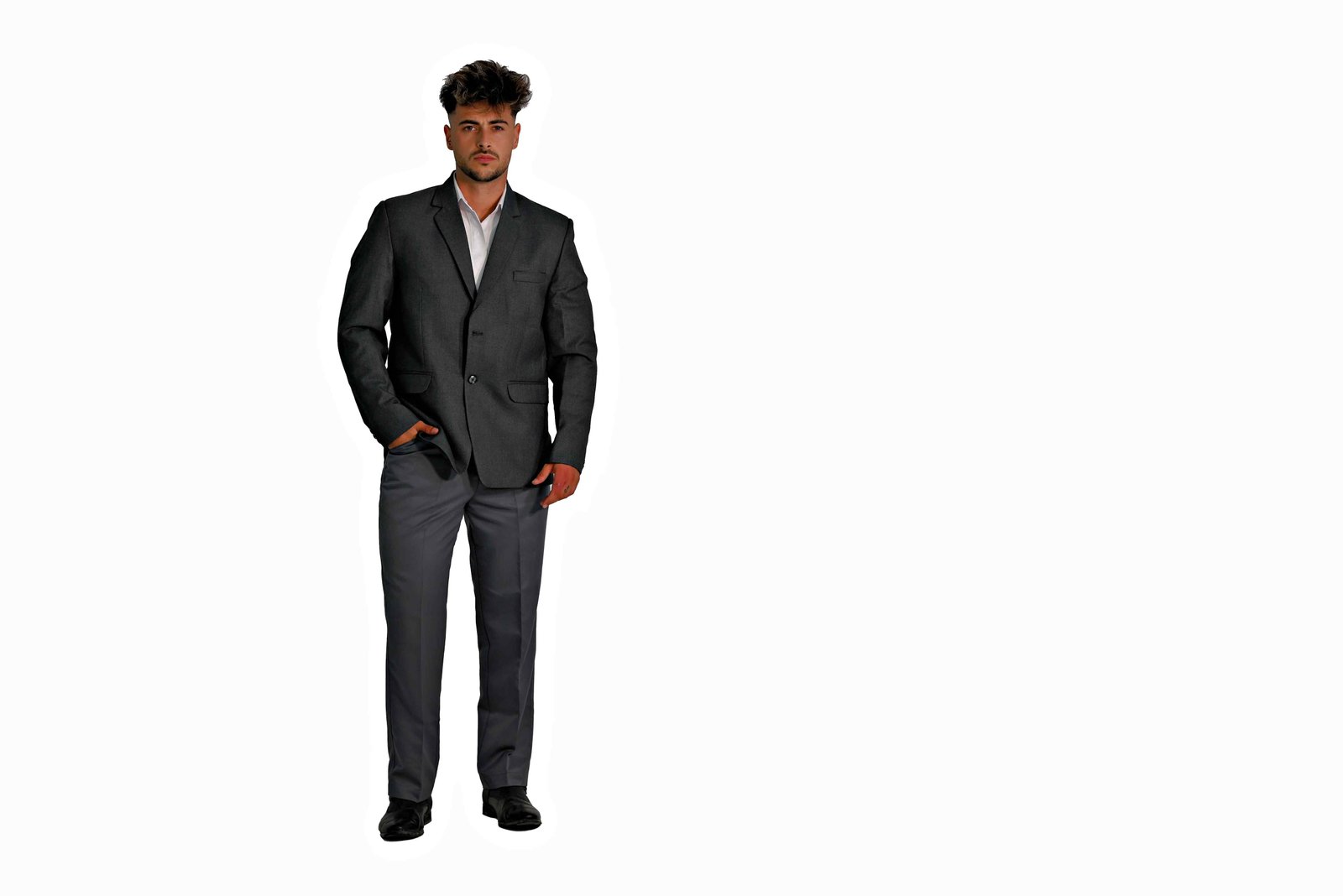Men’s corporate blazer for office and business uniforms, clean professional look.