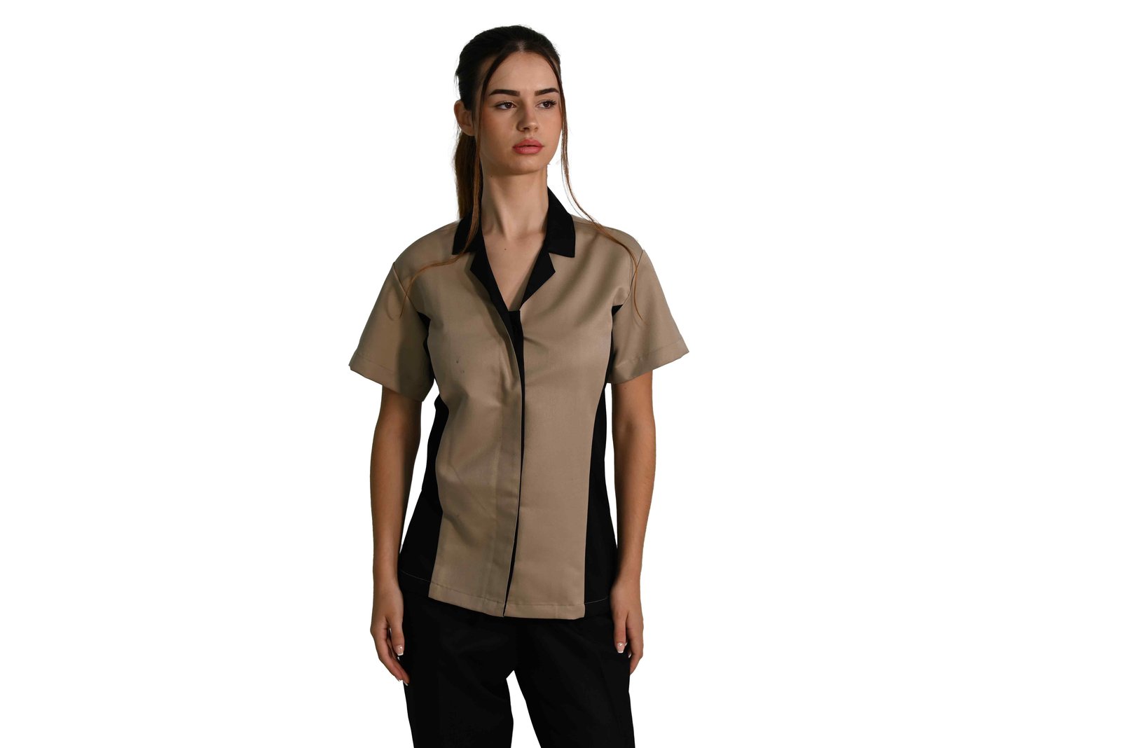 Hotel Uniform Set – short-sleeve blouse & pants in durable Hotel Uniform Set – short-sleeve blouse & pants in durable